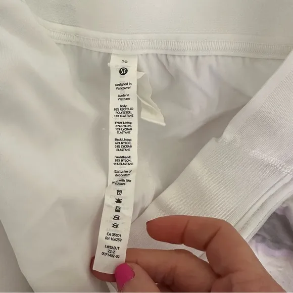 Lululemon Court Rival High-Rise Skirt *LongTransverse Lilac Multi size 10