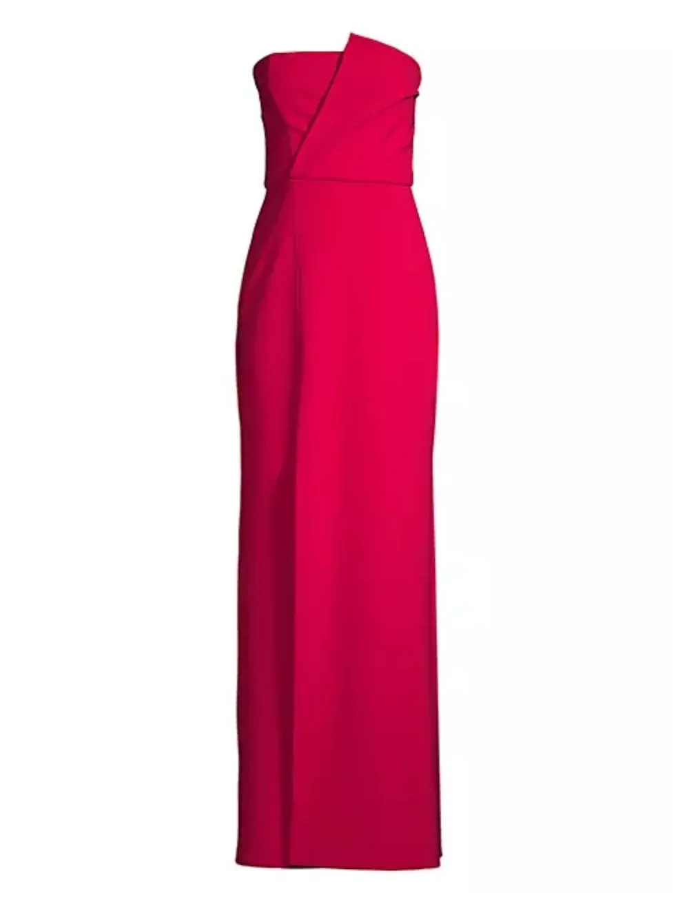 Mariko Strapless Stretch Crepe Column Gown in Rosebud