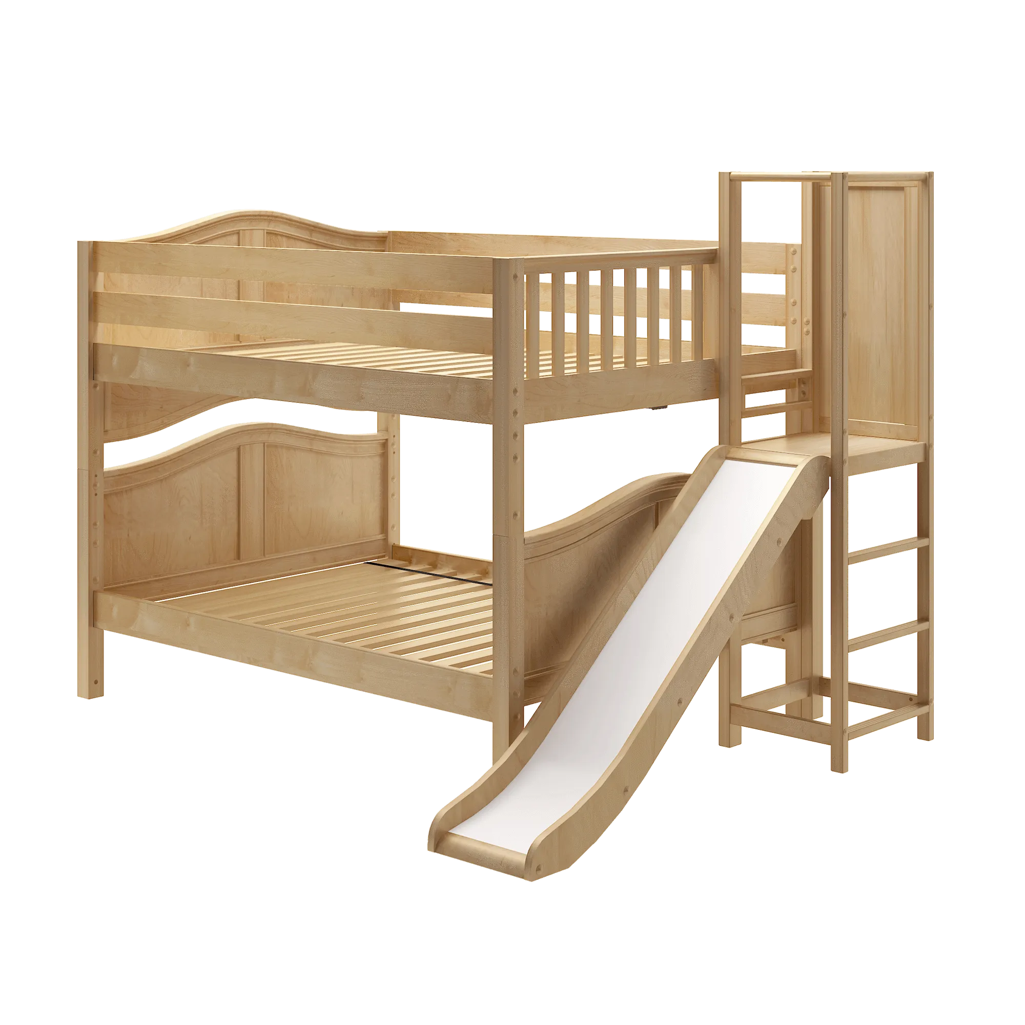 Maxtrix Full Low Bunk Bed with Slide Platform