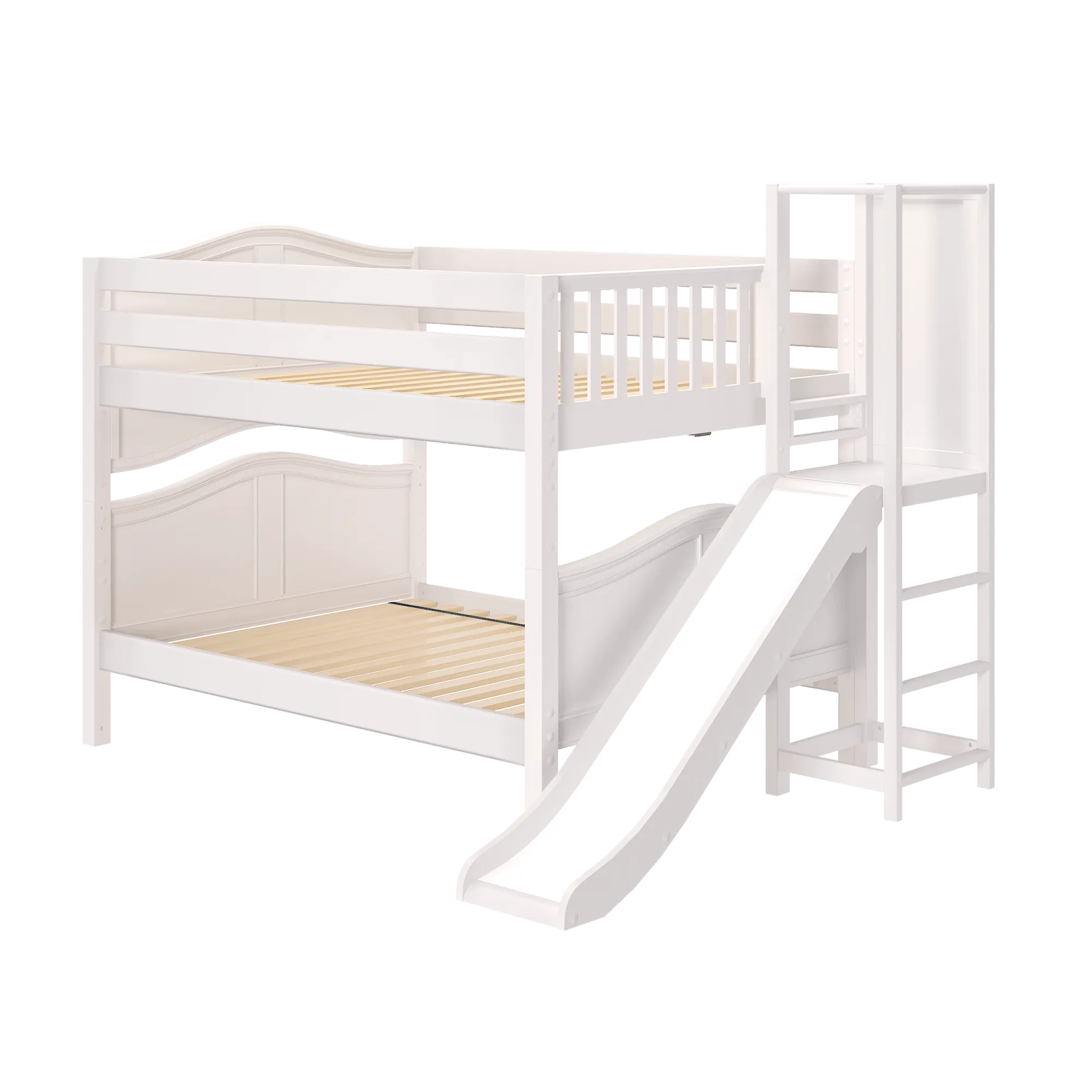 Maxtrix Full Low Bunk Bed with Slide Platform