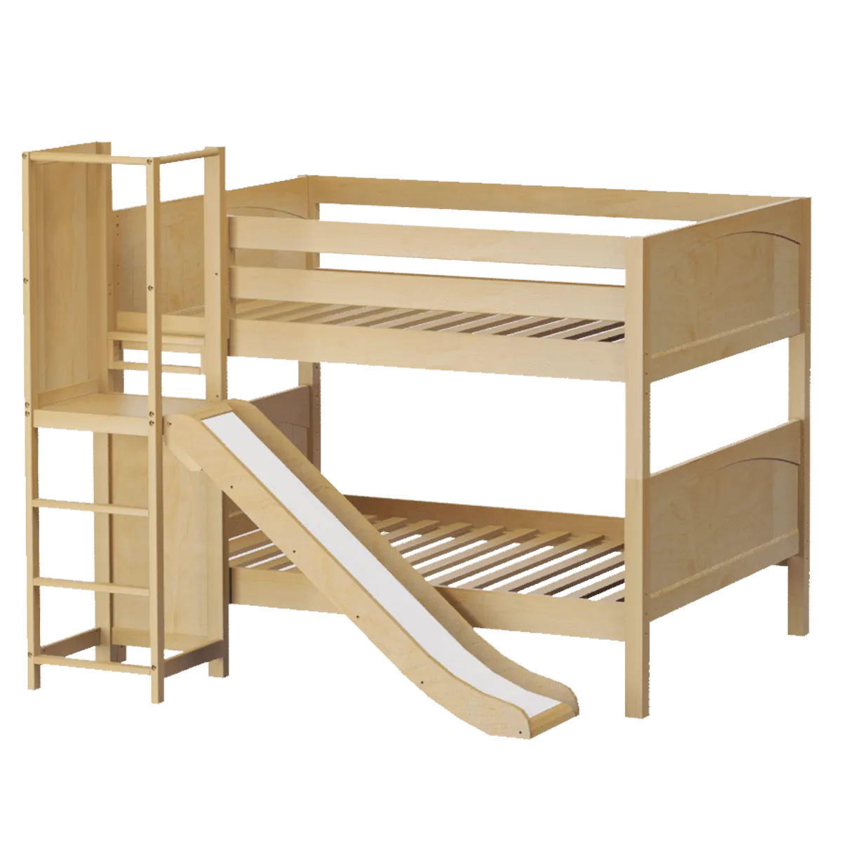 Maxtrix Full Low Bunk Bed with Slide Platform