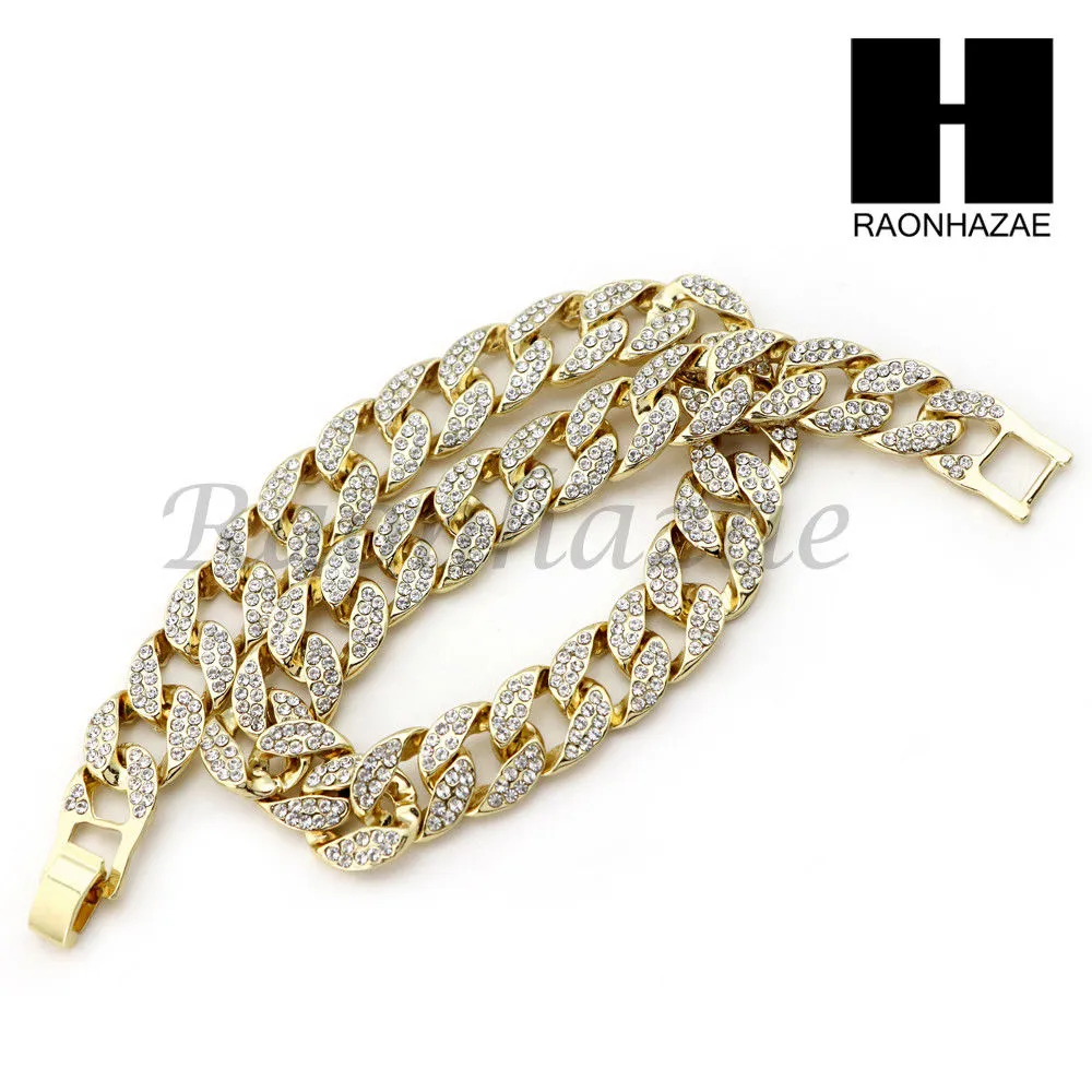 MENS 14K GOLD PT JESUS CROSS 18" TENNIS CHAIN 16" 30" CHOKER CUBAN CHAIN S30G