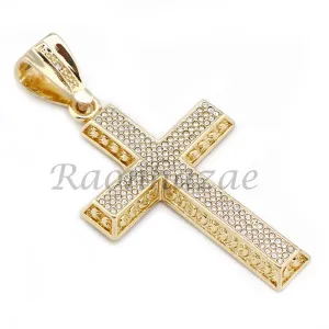 MENS 14K GOLD PT JESUS CROSS 18" TENNIS CHAIN 16" 30" CHOKER CUBAN CHAIN S30G