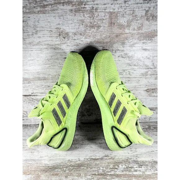 Men's Adidas Ultraboost 20 Signal Green Running Shoes Sz 10 Athletic Gym