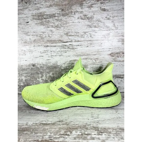 Men's Adidas Ultraboost 20 Signal Green Running Shoes Sz 10 Athletic Gym