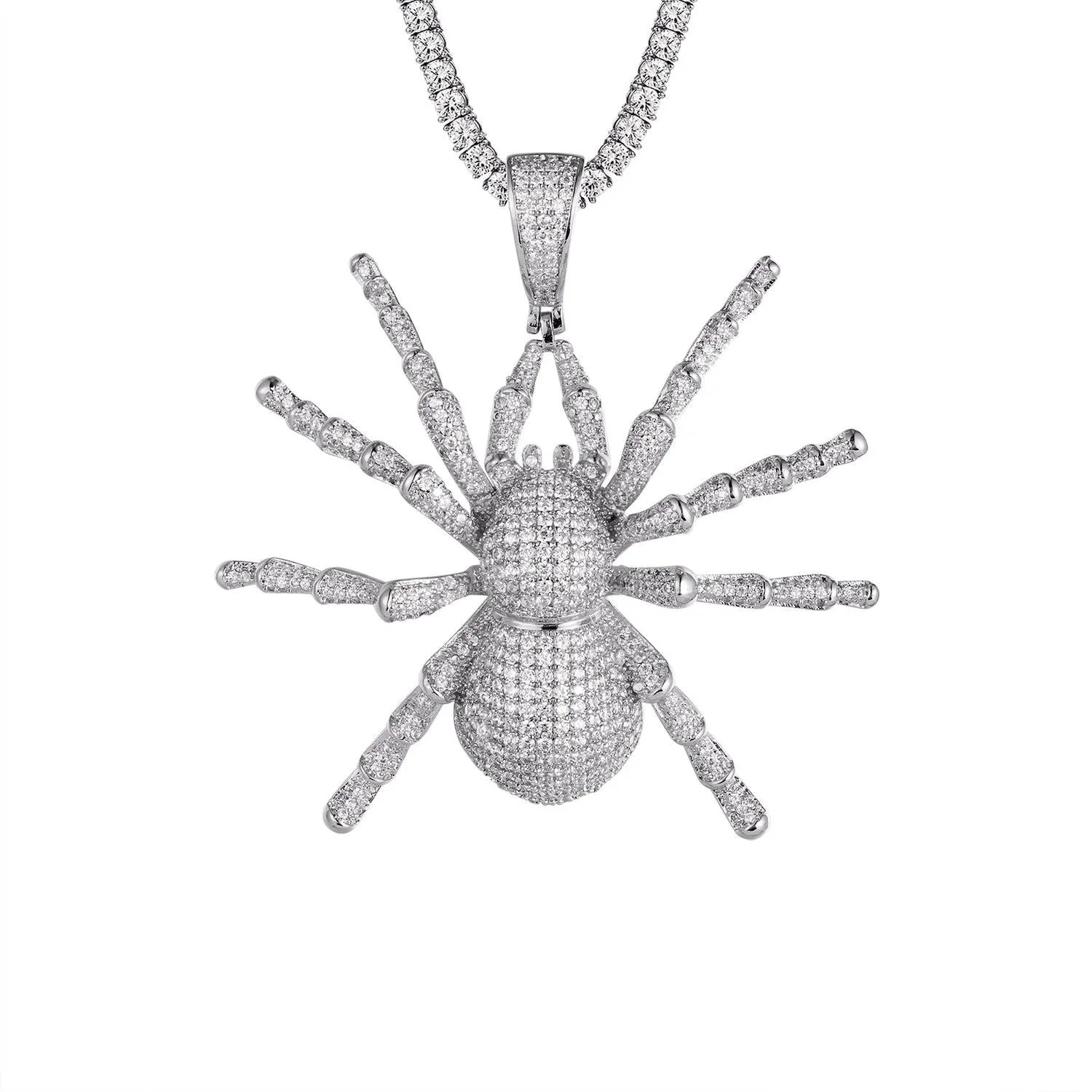 Mens Bling Spider Custom Designer Rapper Pendant Chain