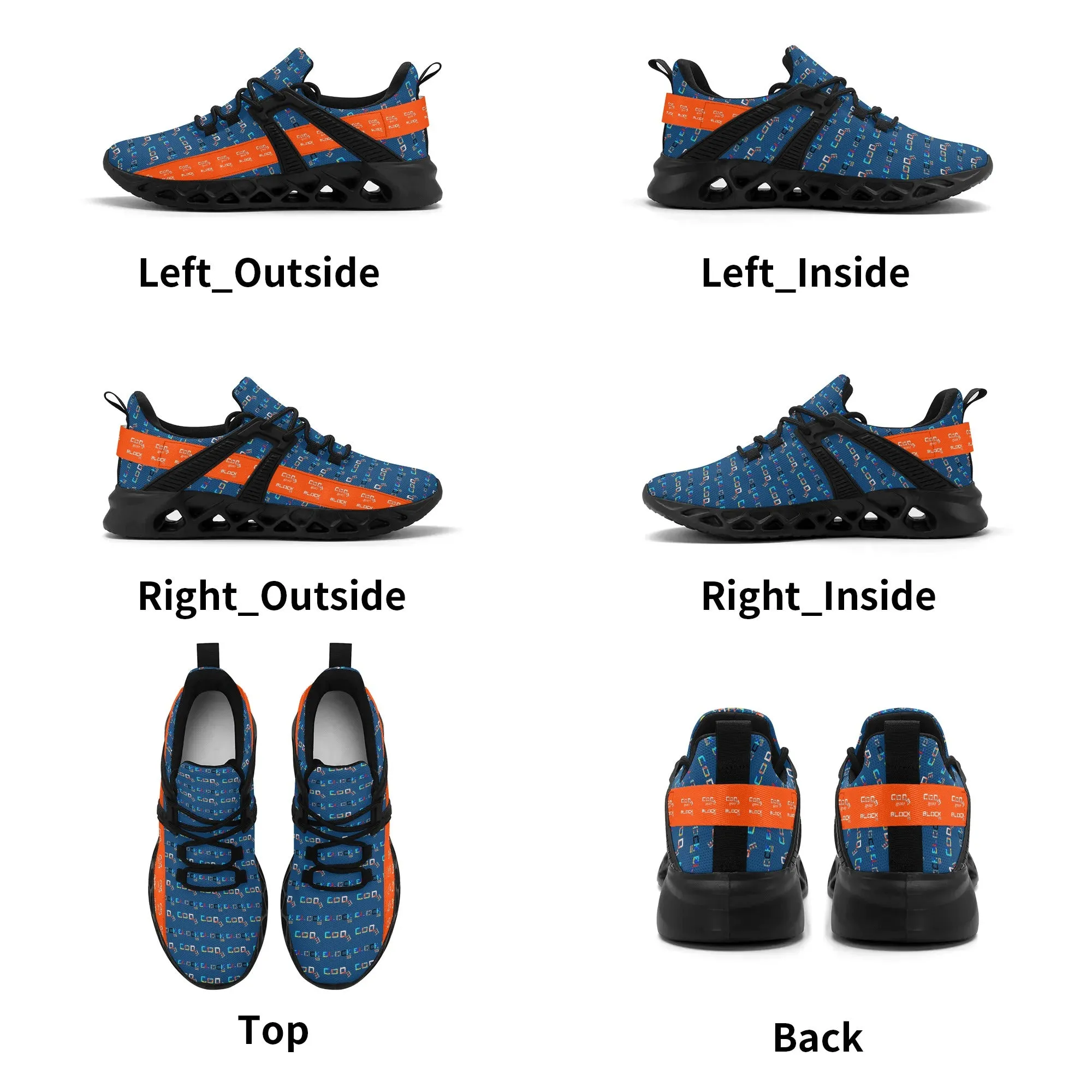 Mens MD Elastic Sport Sneakers Tennis Shoes