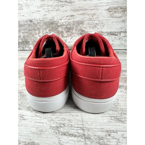 Mens Nike Zoom Sefan Janoski University Red/White Canvas Sneakers Sz 10 Athletic