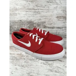 Mens Nike Zoom Sefan Janoski University Red/White Canvas Sneakers Sz 10 Athletic
