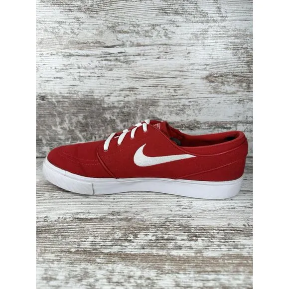 Mens Nike Zoom Sefan Janoski University Red/White Canvas Sneakers Sz 10 Athletic