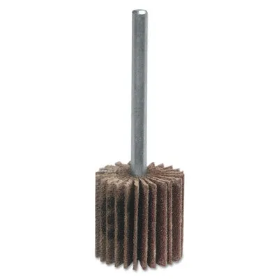 Merit Abrasives Micro-Mini Flap Wheels with Mounted Steel Shanks, 1 3/16 in x 3/8 in, 320 Grit, 08834137515
