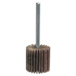 Merit Abrasives Micro-Mini Flap Wheels with Mounted Steel Shanks, 3/8 in x 3/8 in, 180 Grit, 08834137473