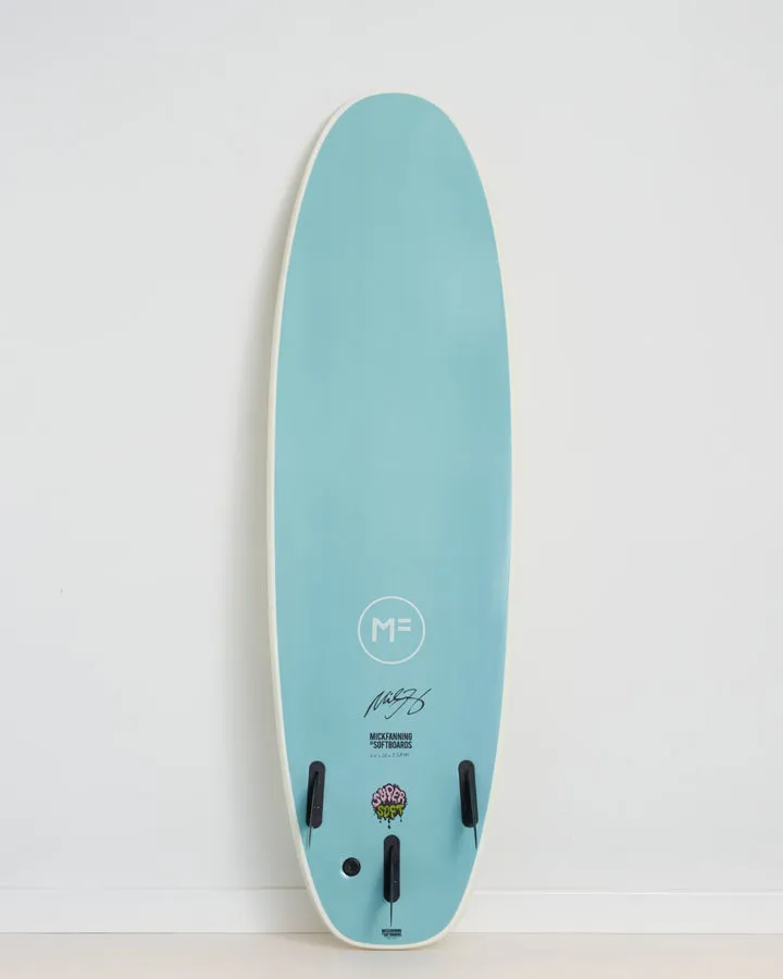 MICK FANNING Beastie Super Soft 6ft 6 softboard - White /Teal