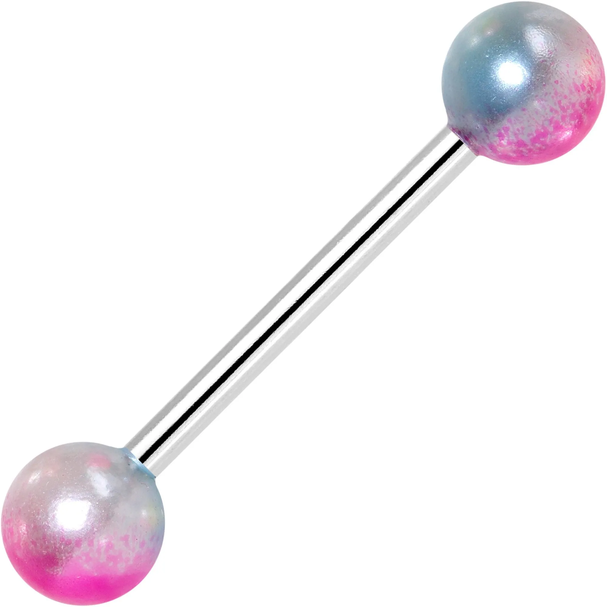 Multi Color Fun Fade Barbell Tongue Ring Set of 4