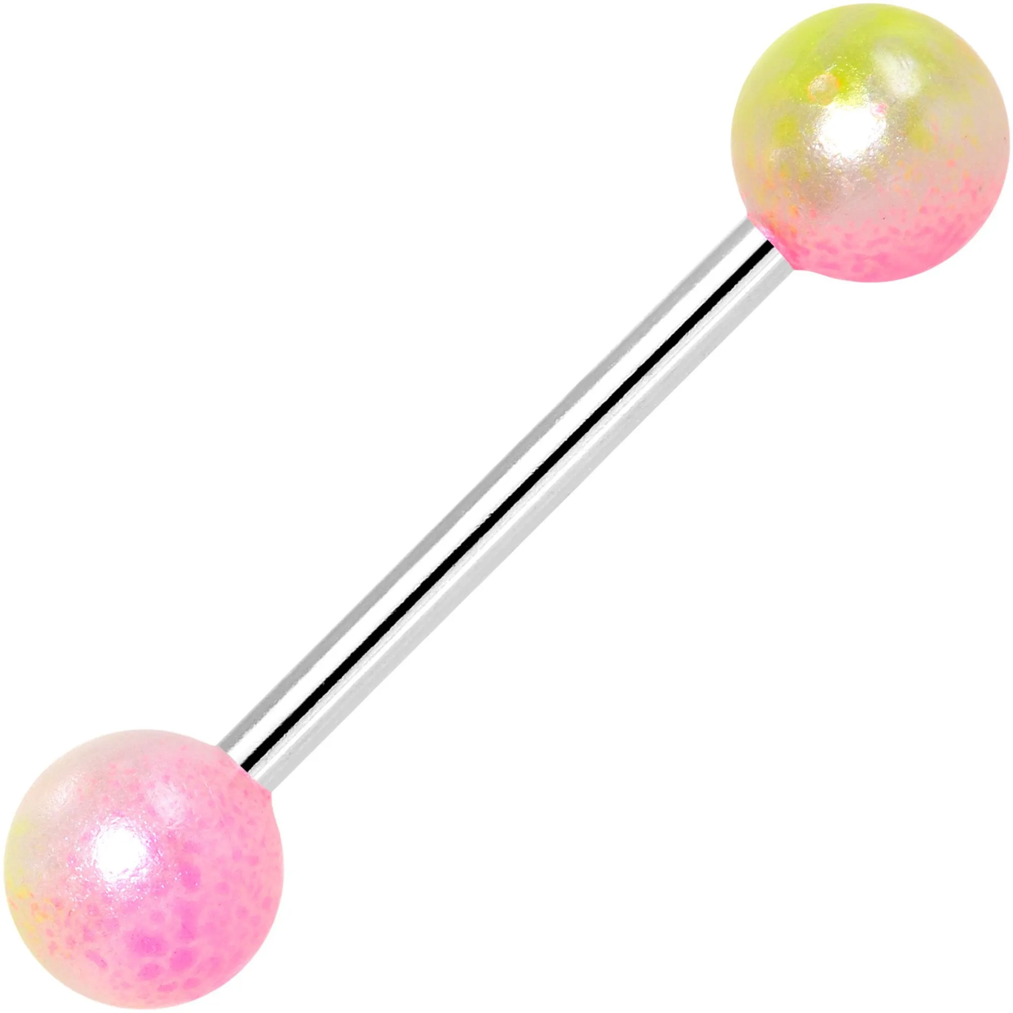 Multi Color Fun Fade Barbell Tongue Ring Set of 4