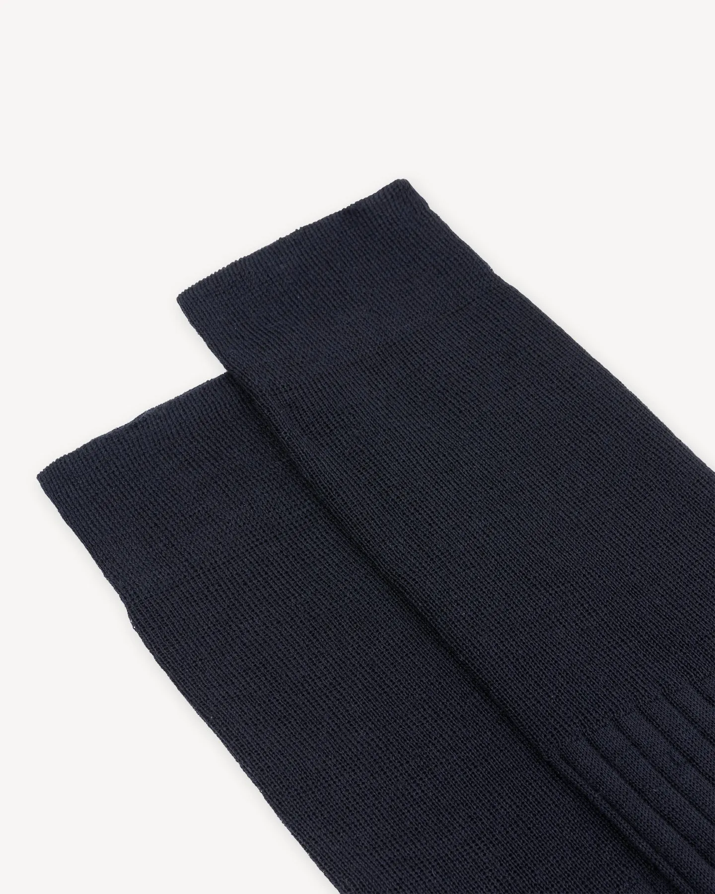 Navy Wool Knee High Socks