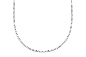 Necklace 14kt Gold Round Diamonds 5.50 cts Tennis