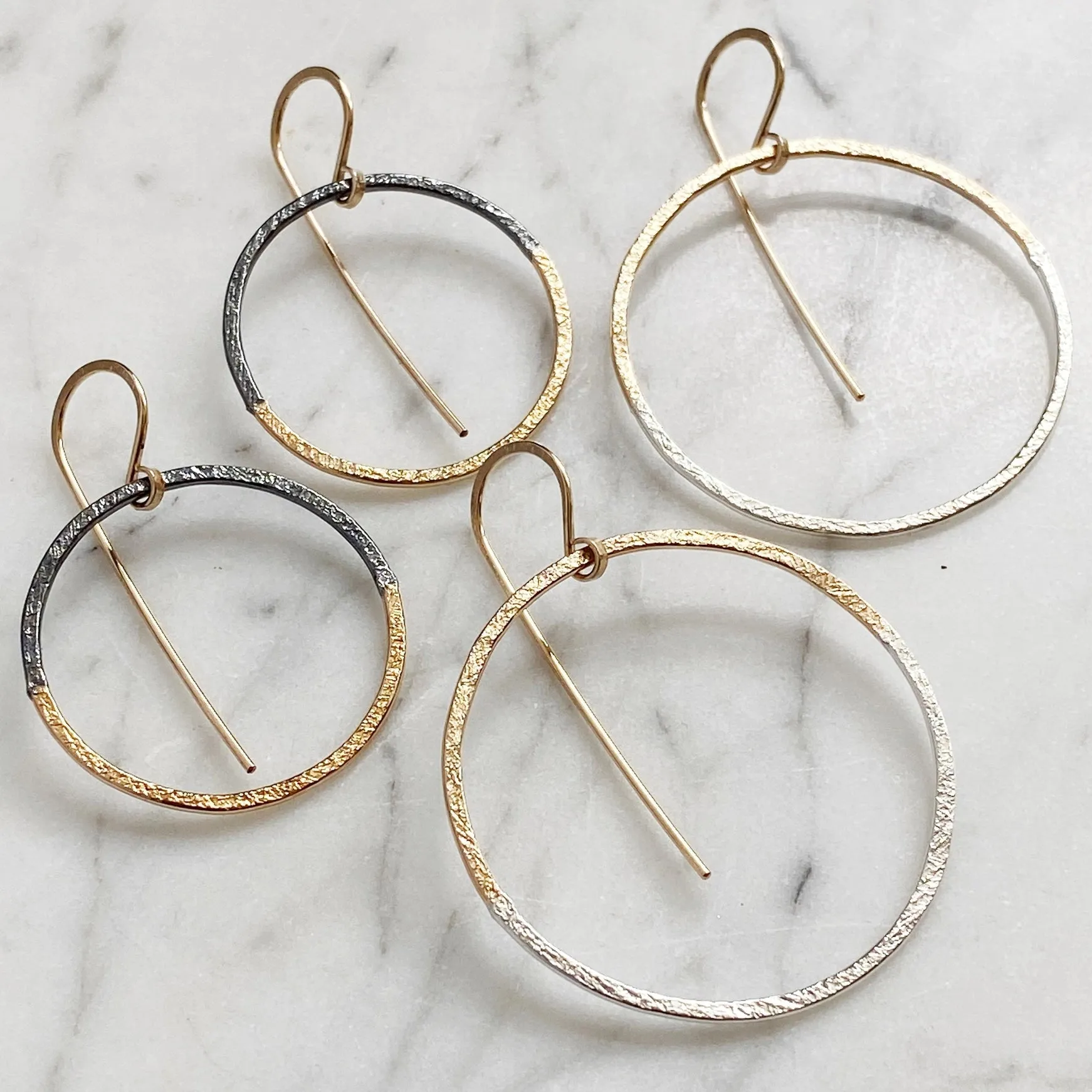 NEW! Half and Half Halo Drops Earrings by Shepherd's Run Jewelry