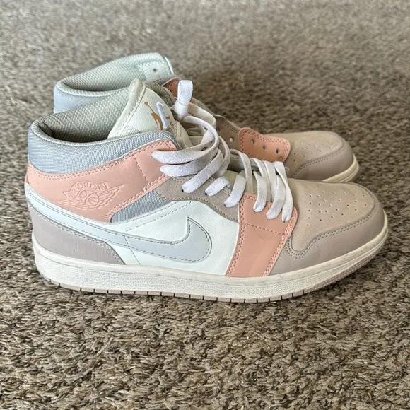 Nike Air Jordan 1 Mid Milan Tan Hi Tops