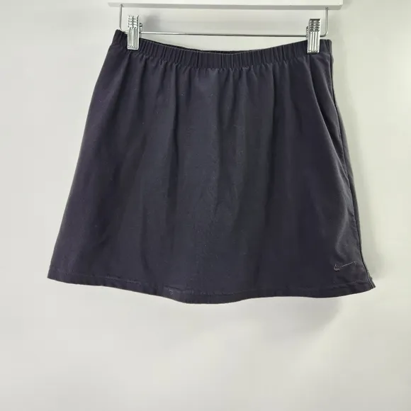 Nike Dri Fit Tennis Skirt Skort Black Embroidered Logo
