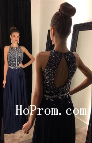 O-Neck Prom Dresses,A-Line Prom Dress, Long Evening Dress