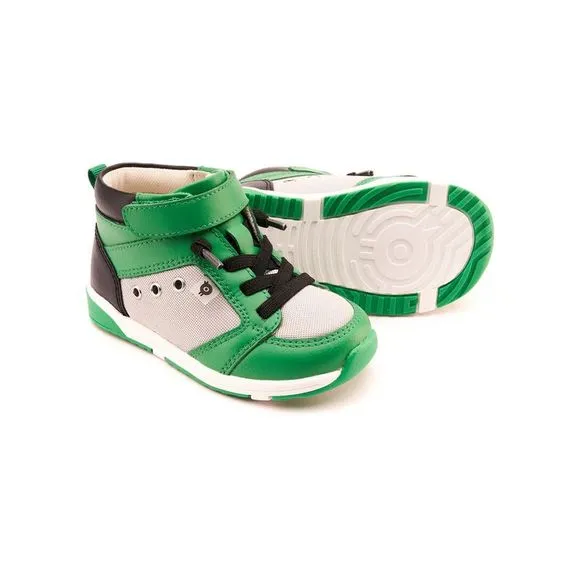 Old Soles Squad Mesh &amp; Leather High-Top Sneaker, Green