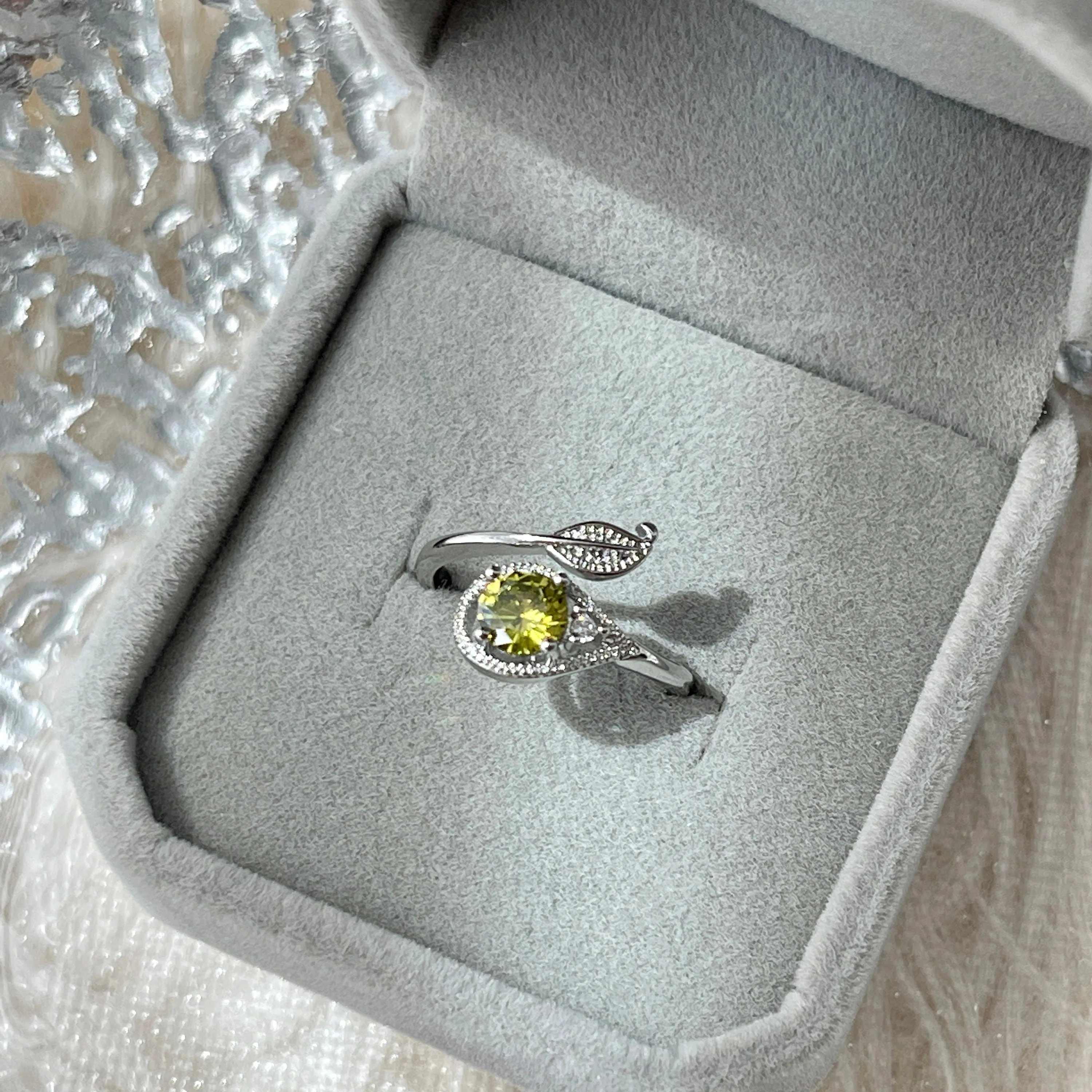Olive green ring
