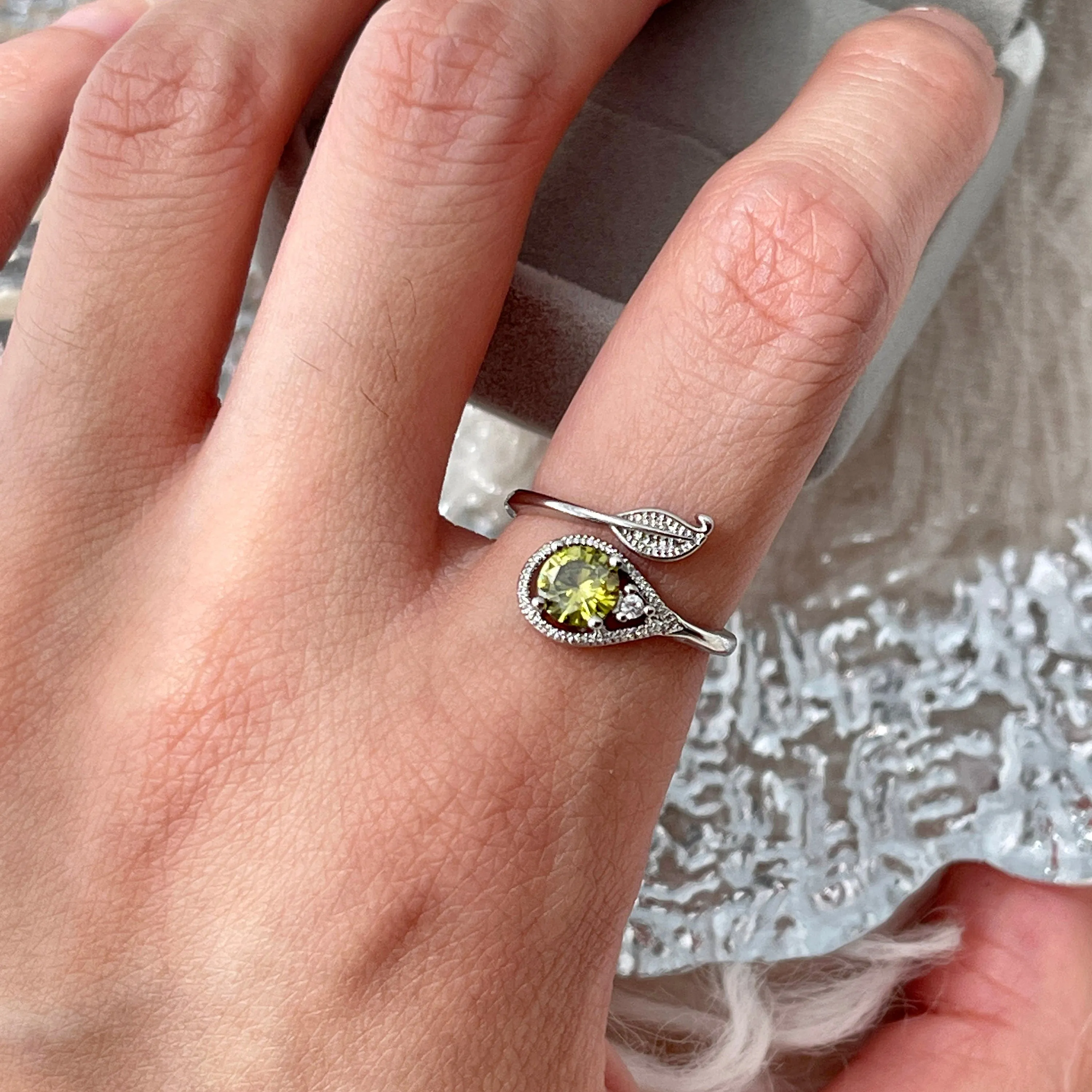 Olive green ring