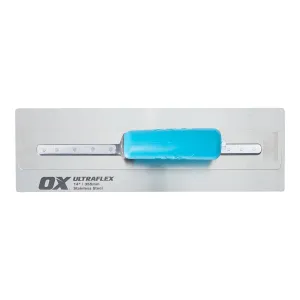 OX Pro 14" Ultra Flex Finishing Trowel - Stainless Steel