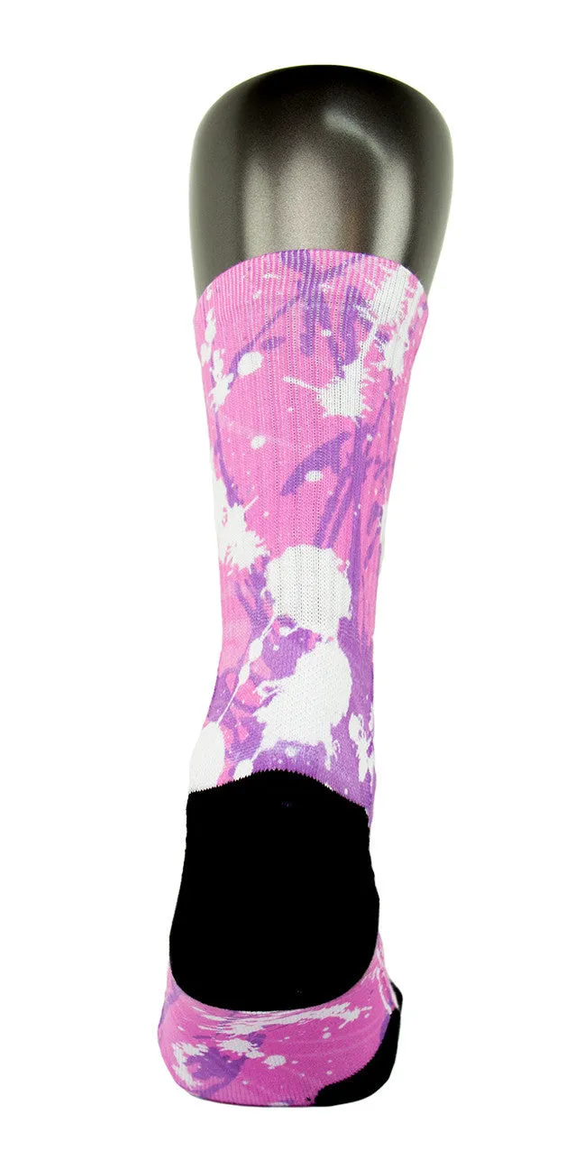 Pancreatic Cancer A Splash of Purple CES Custom Socks