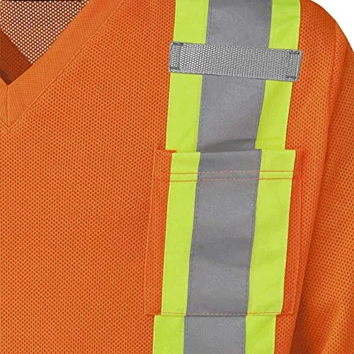 Pioneer Construction Quick-Dry Mesh High Visibility Work Safety Long Sleeve Shirt