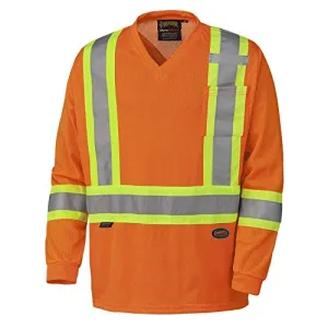 Pioneer Construction Quick-Dry Mesh High Visibility Work Safety Long Sleeve Shirt