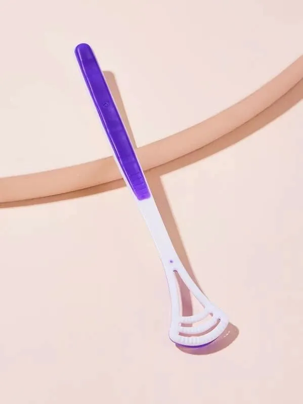 Plastic tongue scraper