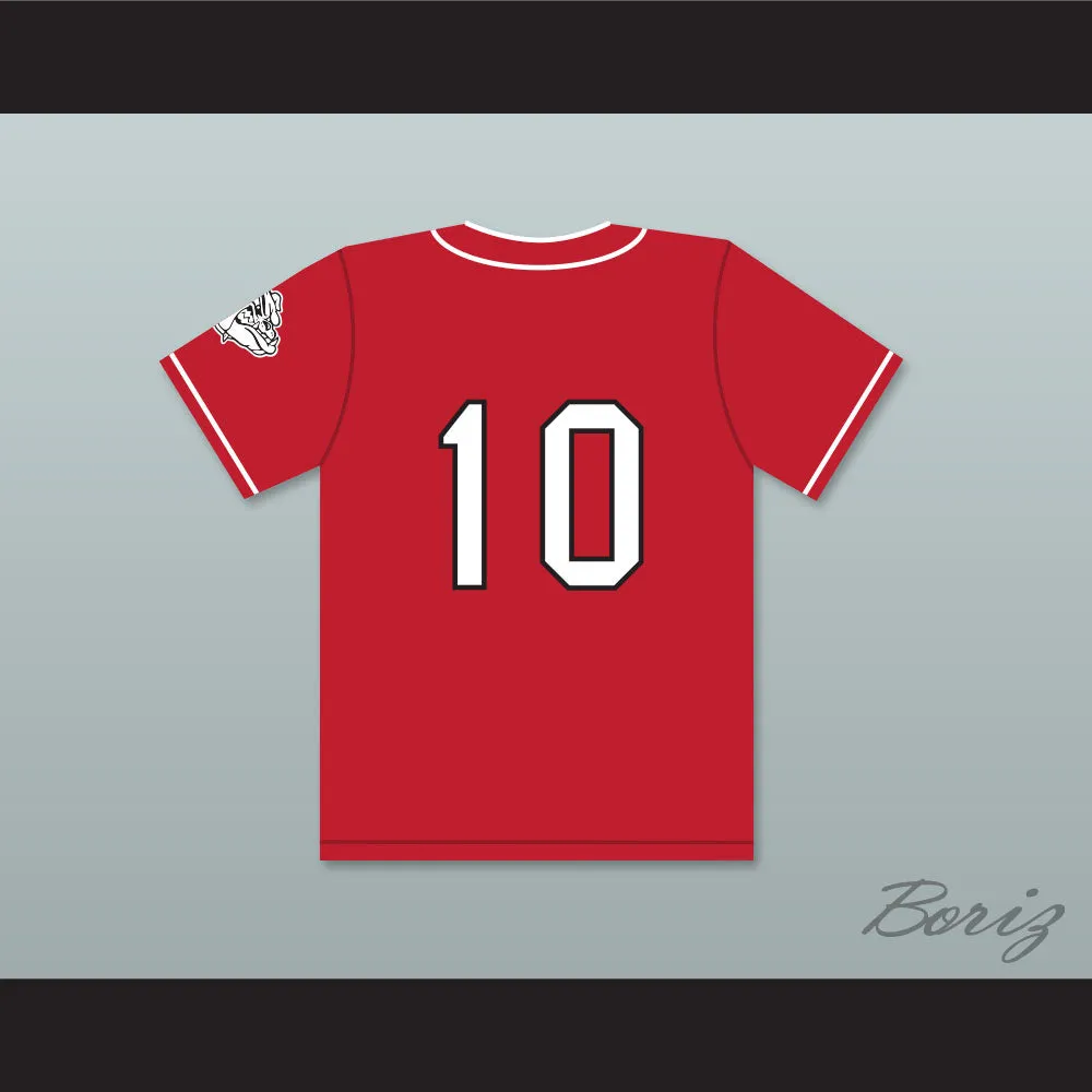 Player 10 Bulldogs Baseball Jersey Home Run