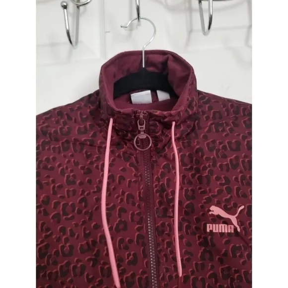 Puma cheetah colorblock windbreaker jacket