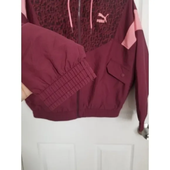 Puma cheetah colorblock windbreaker jacket
