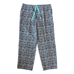 "GUY LE TATOOER X LOCO MOSQUITO" ALLOVER BLACK WAVES MENS TROUSERS