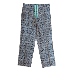 "GUY LE TATOOER X LOCO MOSQUITO" ALLOVER BLACK WAVES WOMENS TROUSERS