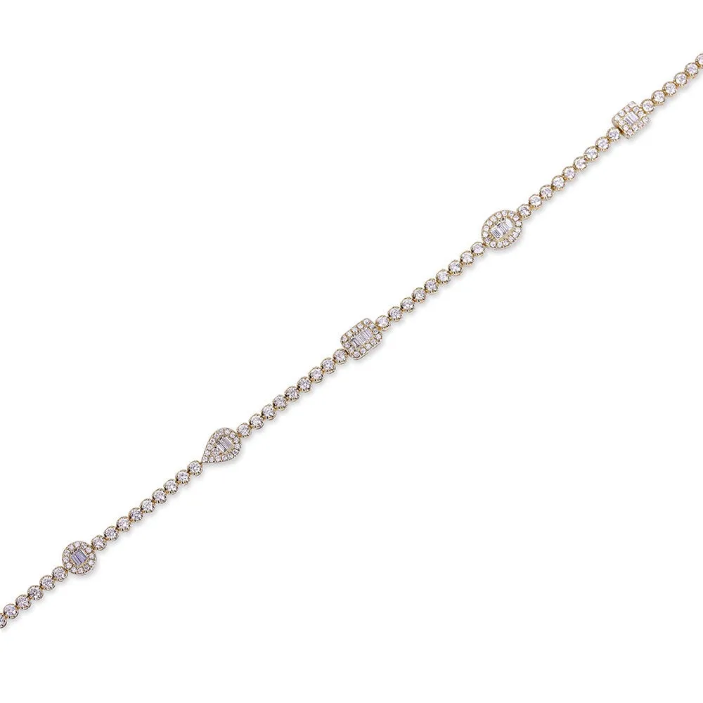 REIGN ILLUSION SET DIAMOND TENNIS BRACELET