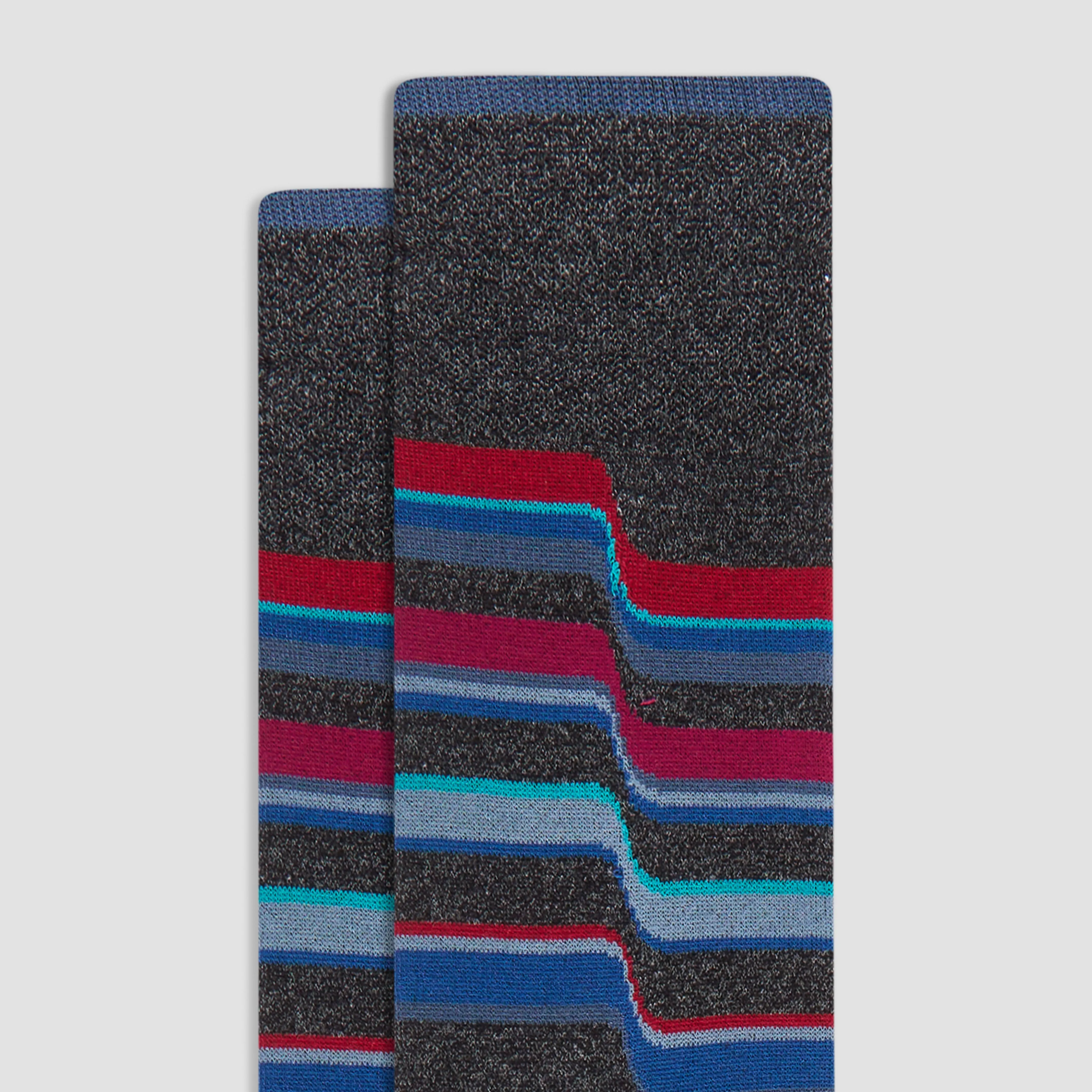 Ribbon Stripe Mid-Calf Socks