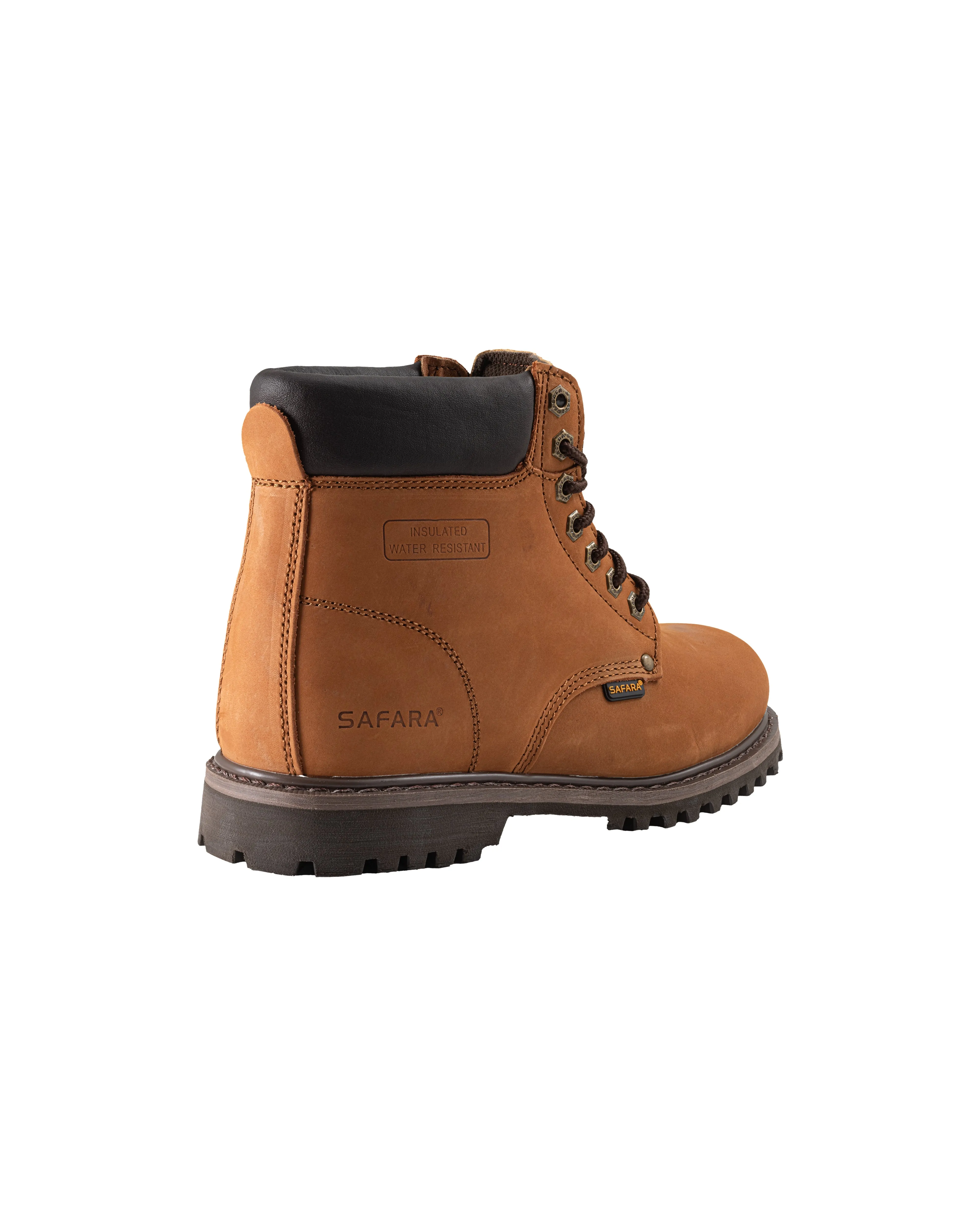 Safara Premium Brown Nubuck Steel Toe Water Resistant Work Boots (60300)