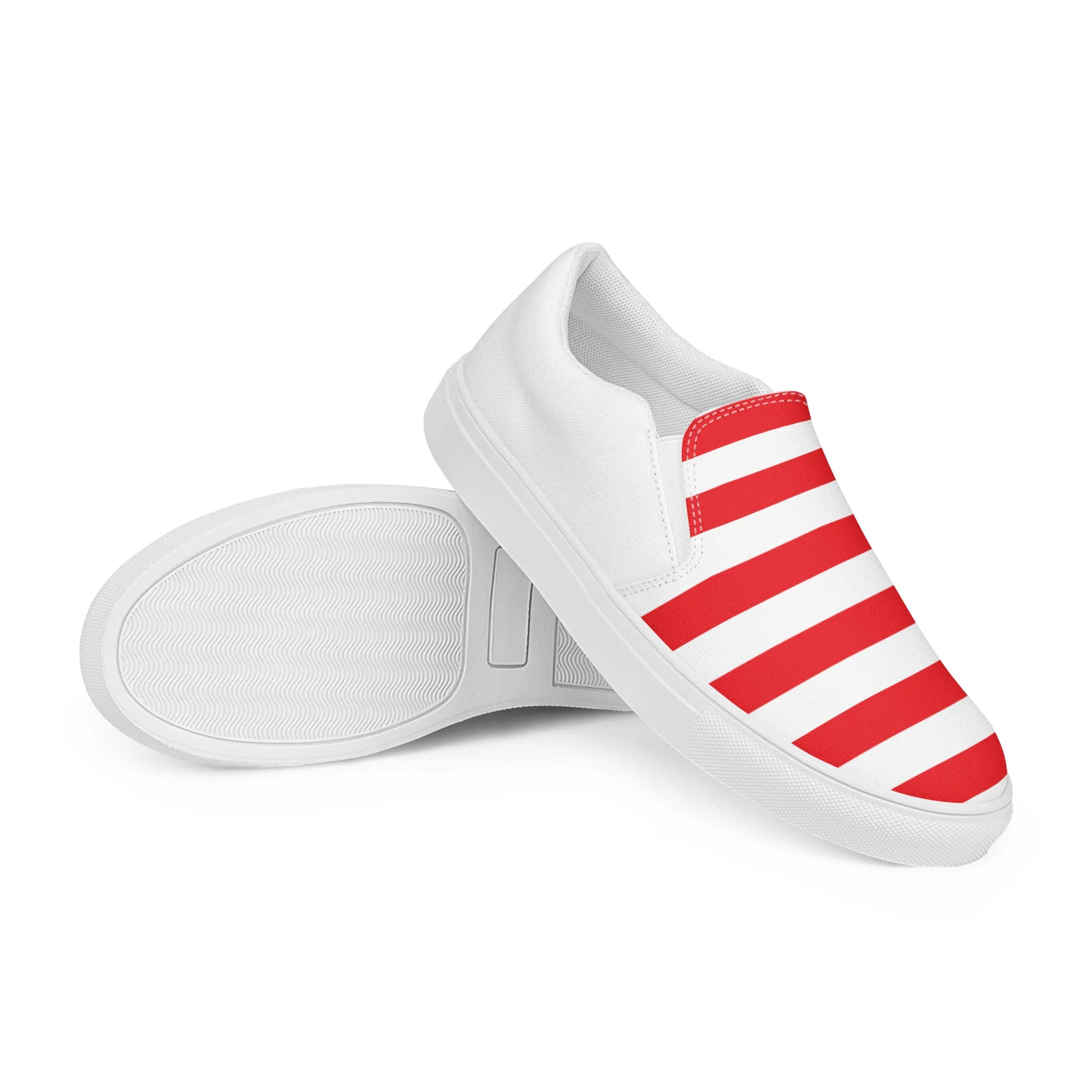 Sailor Red - Sustainably Made Women's  Slip-On Canvas Shoes