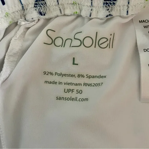 Sansoleil Women's 13&quot; Skort tennis golf white blue size large