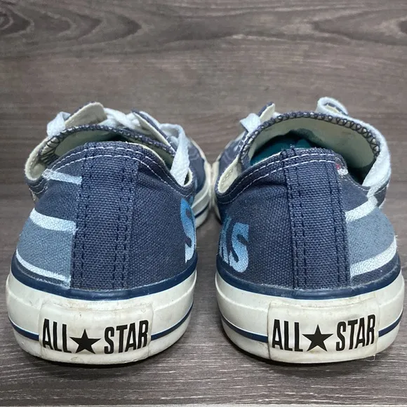 Seattle Seahawks Converse All Star Mens Size 9 Shoes Custom Low Top Blue Sneaker