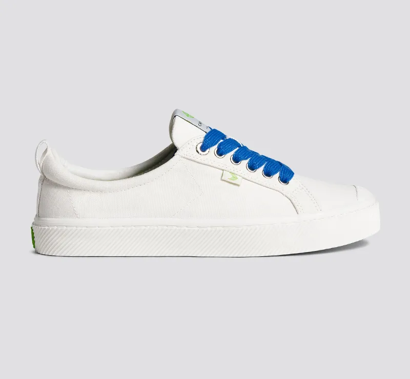 Shoe Lace Wide Blue with H Silver Tip