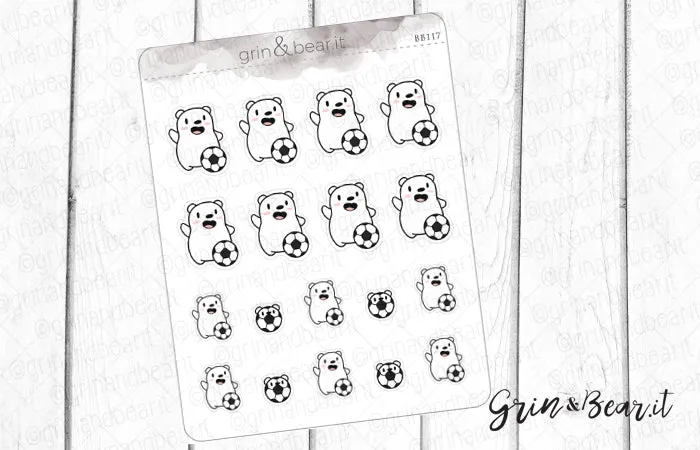 Soccer Barry! - Barry the Bear Stickers (BB117)