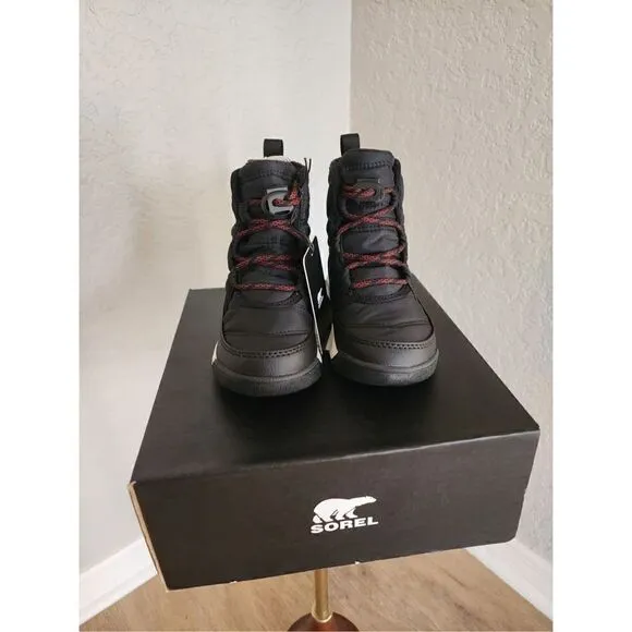 SOREL Whitney II Short Waterproof Insulated Boot, Toddler Size 10, Black, NWT