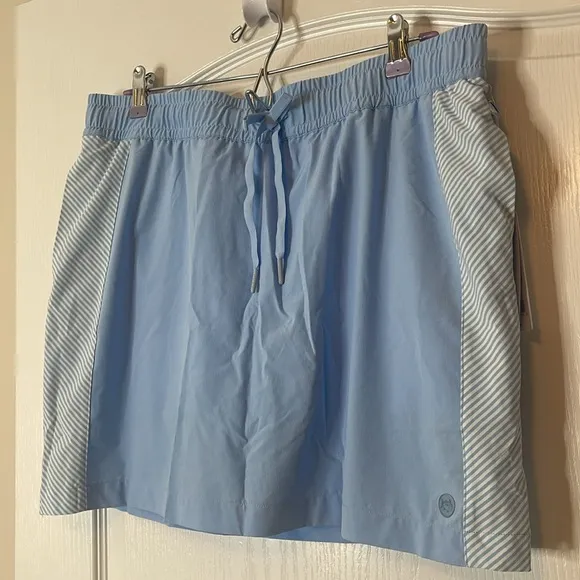 Southern Tide Kyle Stripe Panel Skort Sky Blue XL
