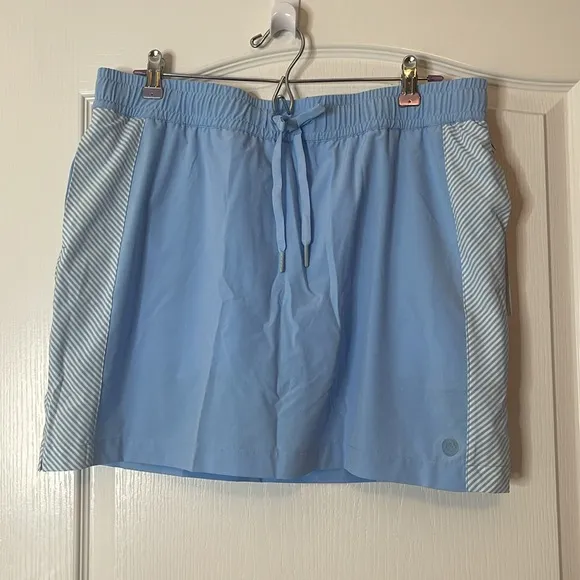 Southern Tide Kyle Stripe Panel Skort Sky Blue XL