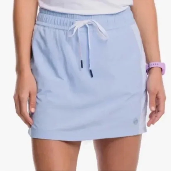 Southern Tide Kyle Stripe Panel Skort Sky Blue XL